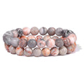 Men's Retro 8mm Natural Stone Bead Bracelet